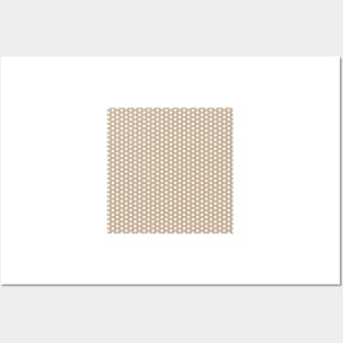 White dots in light brown background Posters and Art